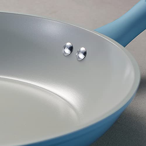 Tramontina Solara 14-Piece Ceramic Non Stick Cookware Set with Lids, Heavy-Gauge Aluminum Pots and Pans Kitchen Set with Nonstick Coating, Dishwasher and Oven Safe (Blue)