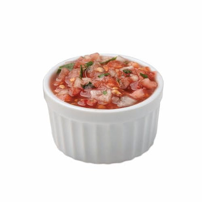 HIC Kitchen Ramekin, Fine Porcelain, For Serving Condiments, Dips, Sauces, And Small Desserts, 2-Ounce Capacity, Set of 6