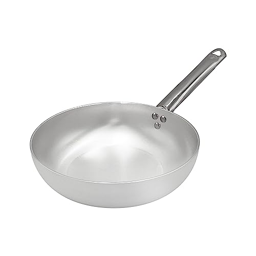Pentole Agnelli ALMA111B18 High Skipping Frying Pan, Professional Aluminum, Silver, 18 cm