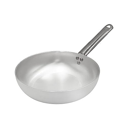 Pentole Agnelli ALMA111B18 High Skipping Frying Pan, Professional Aluminum, Silver, 18 cm