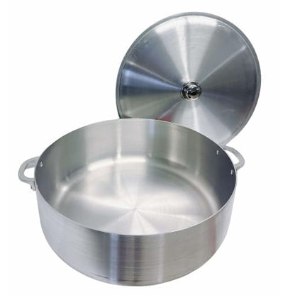 20 Qt Aluminum Caldero Stock Pot, Cooking Dutch Oven With Lid,Satin Finish