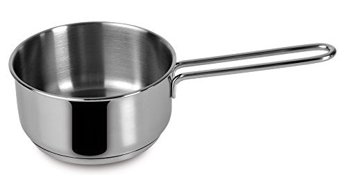 Lagostina Every Stainless Steel Cookware Set, 7-Piece Set, Two-Handle Saucepan 18 cm, Deep Casserole 22 cm, Milk Pan 12 cm, Deep Casserole 14 cm Long Handle and Lids 14.18 and 22 cm