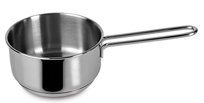 Lagostina Every Stainless Steel Cookware Set, 7-Piece Set, Two-Handle Saucepan 18 cm, Deep Casserole 22 cm, Milk Pan 12 cm, Deep Casserole 14 cm Long Handle and Lids 14.18 and 22 cm