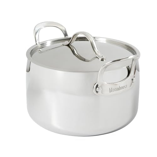 Bloomhouse - Two Time Oprah's Favorite Things Winner - 8 Quart Tri-Ply Stainless Steel Stock Pot with Lid – Dutch Oven, Oven Safe, Dishwasher Safe