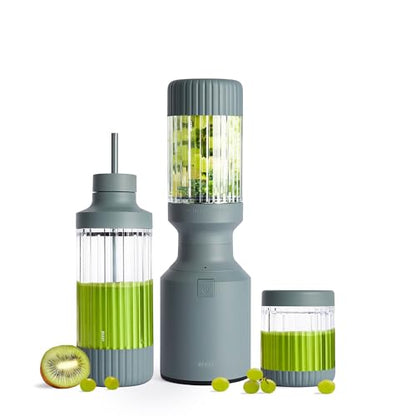 Beast Mighty 850 Plus | Premium Compact Personal Blender | Smoothies, Shakes, Dressings, Sauces | Blends Ice and Frozen Fruit | New XL Vessel | Extra Vessels, Lids and Straws | 850W (Mist)
