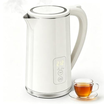 Electric Kettle Temperature Control, 1.7L Large Electric Tea Kettle, 4H Keep Warm Hot Water Boiler with 6 Presets, LED Screen Electric Kettles for Boiling Water, Boil-Dry Protection, BPA Free
