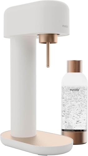 Mysoda Ruby 2 Silent Soda Maker with1L Bottle - High Quality - White Copper