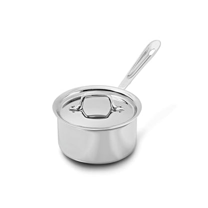 All-Clad D3® Stainless Steel 1.5 Quart Sauce Pan With Lid- Made in the USA- The Original Bonded Professional Cookware- Oven Safe & Induction Compatible