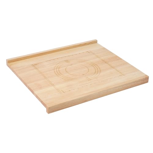 Suuiwau 24 * 20 Solid Wood Cutting Board Countertop Pastry Board with Engraved Ruler and Lip for Kneading Dough Reversible Pastaboard, for Kitchen