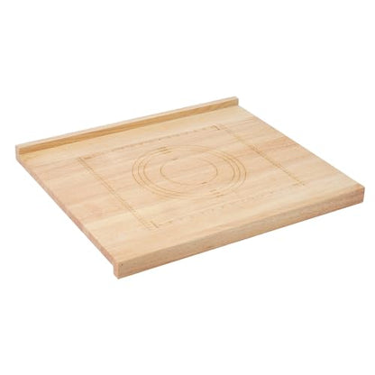 Suuiwau 24 * 20 Solid Wood Cutting Board Countertop Pastry Board with Engraved Ruler and Lip for Kneading Dough Reversible Pastaboard, for Kitchen