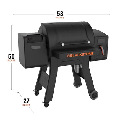 Blackstone 2258 Pellet Grill/Air Fryer Combo Unit, Powder Coated Steel, Black