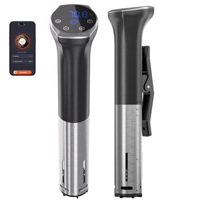 WiFi Sous Vide Precision Cooker 1100 Watts Sous Vide Machine Precision Immersion Circulator for Perfect Steak, Tender Chicken & Healthy Meals, Ultra-Quiet, App Recipes, Fast Heating, IPX7 Waterproof