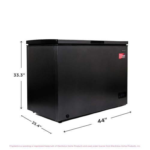 Frigidaire Chest Deep Freezer, 10 Cu. Ft. Capacity, Granita Rugged Design-Adjustable Thermostat-Removable Vinyl Coated Wire Basket-Easy Defrost Drain
