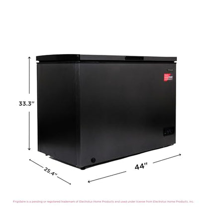 Frigidaire Chest Deep Freezer, 10 Cu. Ft. Capacity, Granita Rugged Design-Adjustable Thermostat-Removable Vinyl Coated Wire Basket-Easy Defrost Drain