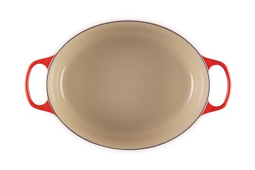 Le Creuset Enameled Cast Iron Signature Oval Dutch Oven, 9.5 qt., Cerise