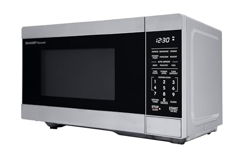 SHARP Countertop Microwave Oven with Removable 10.6" Carousel Turntable, 900 Watt, 0.9 Cubic Feet, Stainless Steel