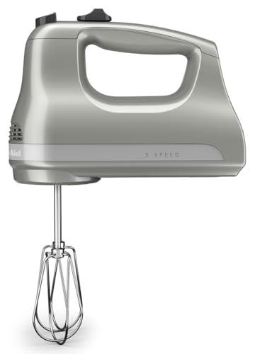 KitchenAid 5-Speed Ultra Power Hand Mixer, Plastic - KHM512, Contour Silver