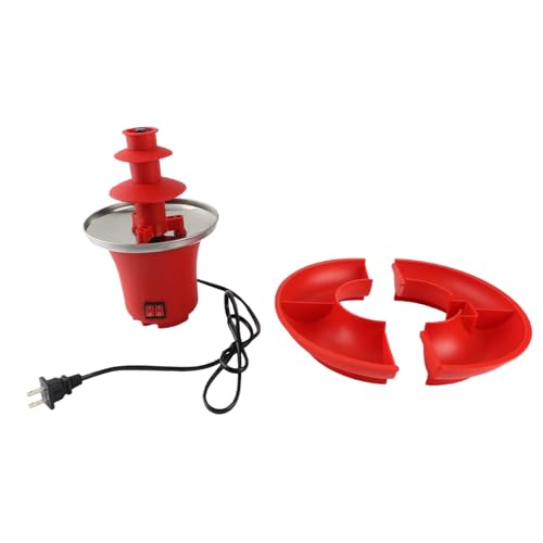 FOSA Chocolate Sauce Fountain Party Fountain, 3 Tier MINI Chocolate Sauce Fountain, Electric Melting Machine with High Capacity for BBQ Sauce,Ranch,Nacho Cheese