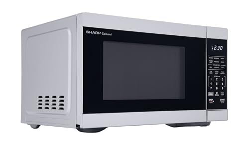 SHARP Countertop Microwave Oven Compatible with Alexa Orville Redenbacher's Certified with Removable 12.4" Carousel Turntable, 1000 Watt, 1.1 Cubic Feet, Stainless Steel