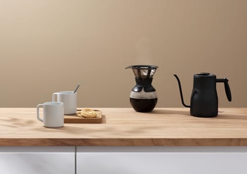 Bodum 34oz Bistro Gooseneck Electric Water Kettle, Pour Over Coffee & Tea, Stainless Steel, Matte Black