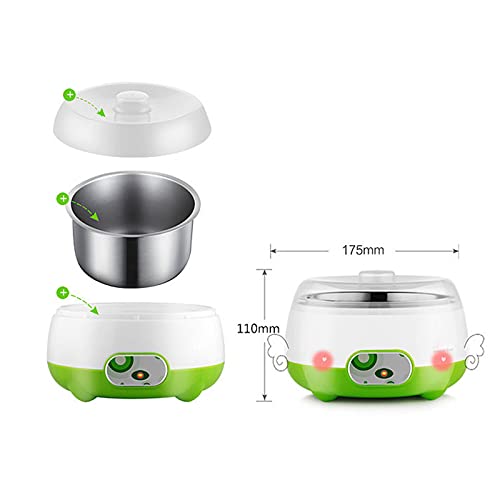 Electric Yogurt Maker, 1L Yogurt Maker Machine Auto Constant Temperature w/Stainless Steel Inner Pot, Homemade DIY Yogurt Maker for Home Organic Yogurt, Fruit Wine Maker, Cheese Maker