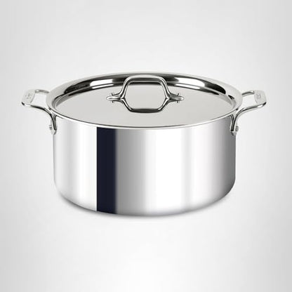 All-Clad D3® Stainless Steel 8 Quart Stockpot Covered- Made in the USA- The Original Bonded Professional Cookware- Oven Safe & Induction Compatible