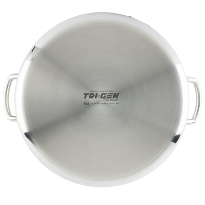 WINCO Tri-Ply Stock Pot, 20-quart, Silver