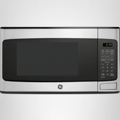 GE Countertop Microwave Oven, Compact 1.1 Cubic Ft., 950-watt Capacity, 6 Auto Cooking Settings, Child-Lock Technology, Kitchen Essentials for The Countertop, Dorm Room or Apartment, Stainless Steel