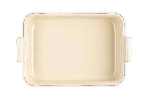 Le Creuset Stoneware Heritage Deep Rectangular Lasagna Dish, 6.75 qt., Cerise