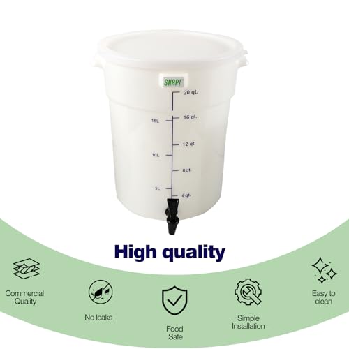 Snap! 5 Gallon Cold Brew Coffee Maker – Low Acid Commercial Cold Brew System with Dual Filtration for Smooth Coffee -Cold Brew Coffee Set-White