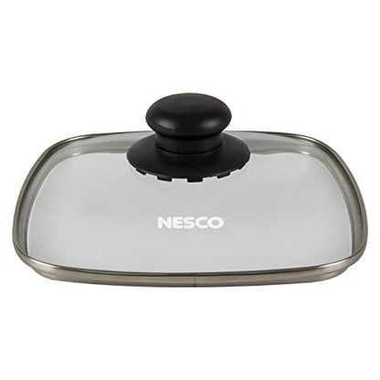 NESCO ES‑08 Electric Skillet for Everyday Home Cooking, Black Large Nonstick Skillet with Adjustable Temperature Control