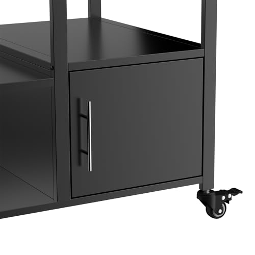 KEIKI Outdoor Grill Table for Big Green Egg Style BBQ, Metal Grill Cart with Storage Box, Compatible with up to Large Green Egg, Kamado Joe Jr