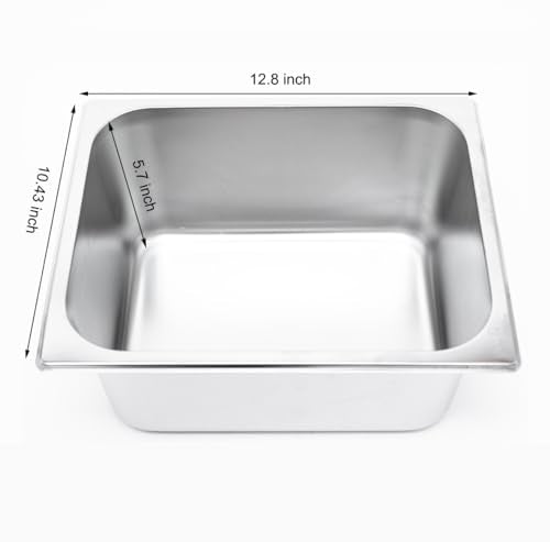 Electric Deep Fryer w/ 2 Baskets and Lids, 5000W 21.8L Electric Fryer Stainless Steel Temperature Control, Commercial Deep Fryer, Countertop Kitchen Frying Machine Fried Chicken Sausages 22.8QT