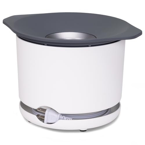 Presto 04812 PopLite Our Munch Hot Air Popcorn Popper - Family Sized, Built-In Serving Bowl, Compact Design, 15 Cups, White