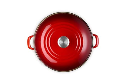 Le Creuset Enamel on Steel Traditional Stockpot, 16 qt., Cerise with Stainless Steel Knob
