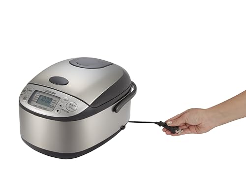 Zojirushi NS-TPC10XT Micom Rice Cooker & Warmer (with PFAS-Free Nonstick), 5.5-Cup, Stainless Brown