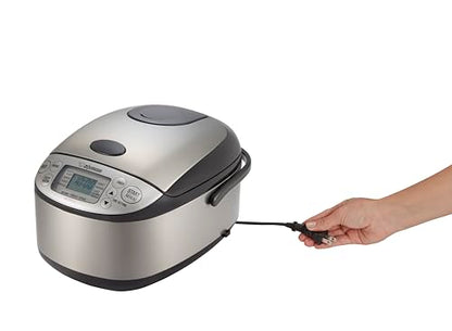 Zojirushi NS-TPC10XT Micom Rice Cooker & Warmer (with PFAS-Free Nonstick), 5.5-Cup, Stainless Brown
