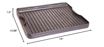 Camp Chef Reversible Pre-Seasoned Cast Iron Griddle, Cooking Surface 14 in. x 16, Black