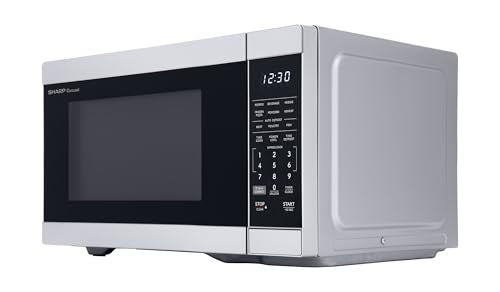 SHARP Countertop Microwave Oven Compatible with Alexa Orville Redenbacher's Certified with Removable 12.4" Carousel Turntable, 1000 Watt, 1.1 Cubic Feet, Stainless Steel