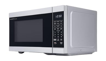 SHARP Countertop Microwave Oven Compatible with Alexa Orville Redenbacher's Certified with Removable 12.4" Carousel Turntable, 1000 Watt, 1.1 Cubic Feet, Stainless Steel
