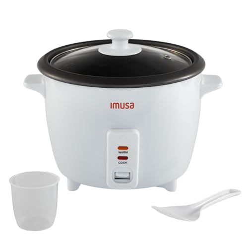 IMUSA Electric Rice Cooker 10 Cup Cooked 5 Cup Uncooked – Ceramic Nonstick Pot, Multi Cooker for Rice, Quinoa, Oatmeal, Stew – Keep Warm – Compact for Kitchen Dorm RV