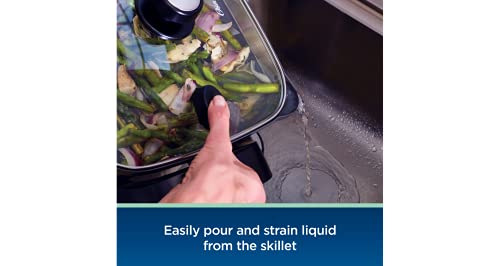Oster DiamondForce 12 "x 12" Strain & Pour Electric Skillet Nonstick Coating Infused with Diamonds Adjustable Temp