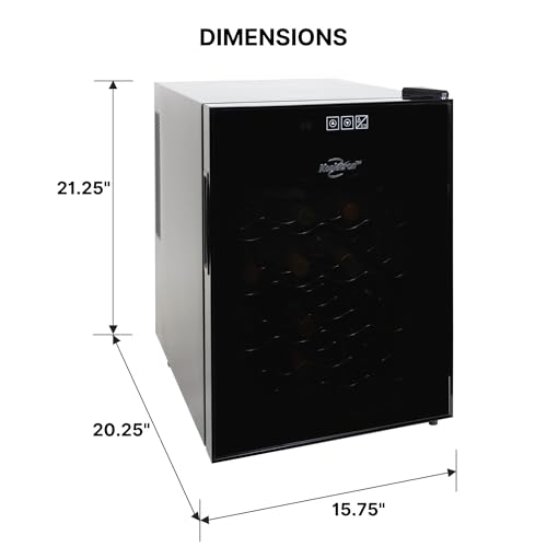 Koolatron 20 Bottle Thermoelectric Wine Cooler, Black