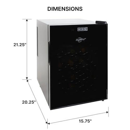 Koolatron 20 Bottle Thermoelectric Wine Cooler, Black