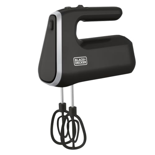 BLACK+DECKER Performance Helix 3.0 Hand Mixer, 350W, 5 Speeds, Black