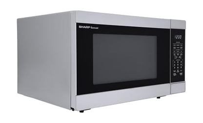 SHARP Countertop Microwave Oven with Removable 13.6" Carousel Turntable, 1100 Watt, 1.6 Cubic Feet, Stainless Steel