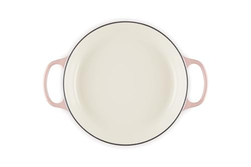 Le Creuset Enameled Cast Iron Signature Round Braiser with Glass Lid, 2.25 qt., Peche with Light Gold Knob