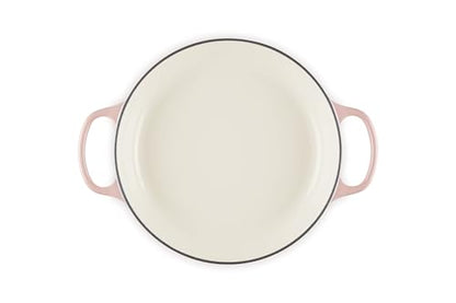 Le Creuset Enameled Cast Iron Signature Round Braiser with Glass Lid, 2.25 qt., Peche with Light Gold Knob