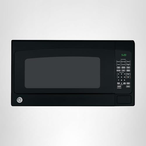 GE Countertop Microwave Oven, 1,200-watt Capacity, 2.0 Cubic Ft., 8 Auto Setting Cooking Settings, Child-Lock Technology, Kitchen Essentials for the Countertop, Dorm Room or Apartment, Black