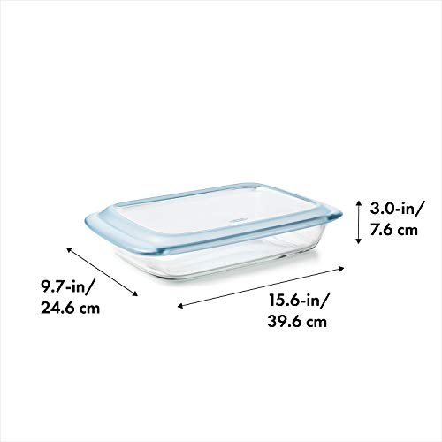 OXO Good Grips Freezer-to-Oven Safe 3 Qt Glass Baking Dish with Lid, 9 x 13